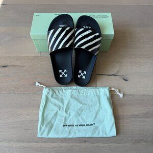Off White Spray Stripes Slides BNWT Men's 43/US 10